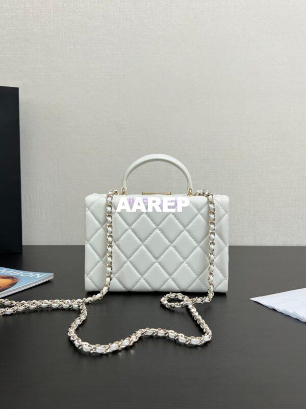 Replica Chanel Small Box Bag Lambskin AS5167 White 8