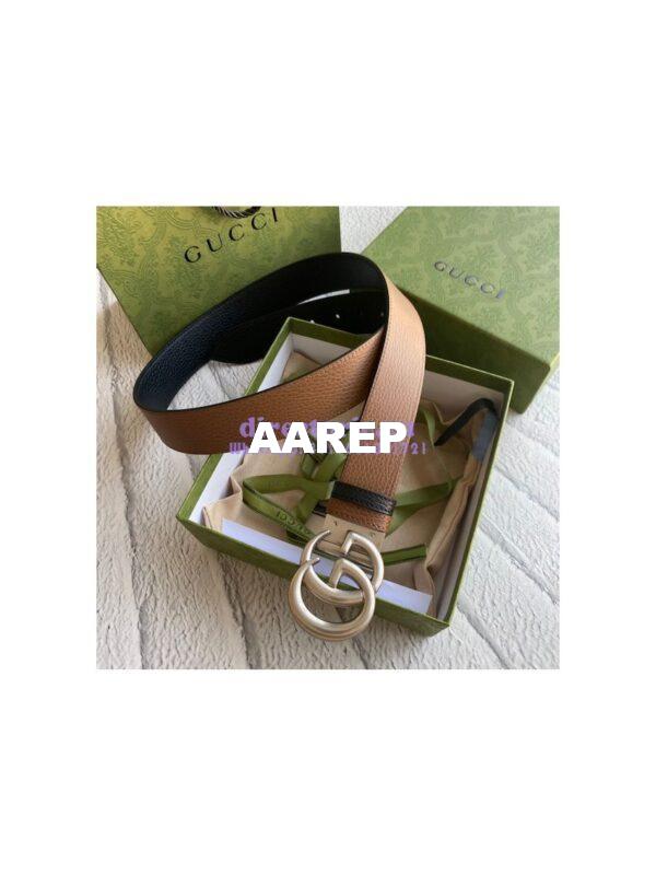 Replica Gucci GG Marmont reversible drummed calfskin belt 643847 17