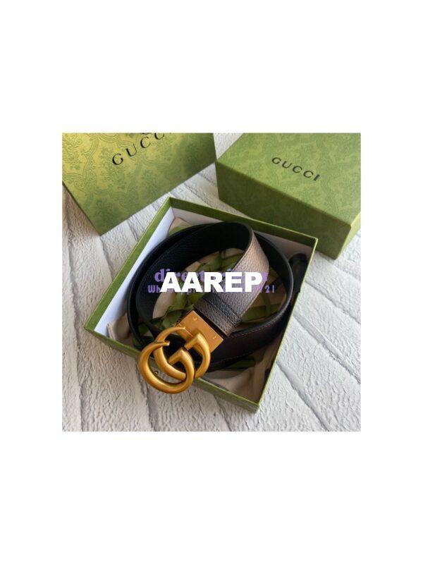 Replica Gucci GG Marmont reversible drummed calfskin belt 643847 21