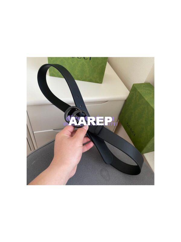Replica Gucci Black GG Marmont Leather Belt 400593 3