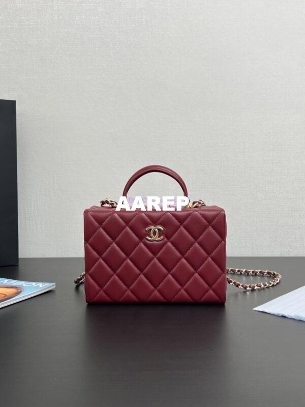 Replica Chanel Small Box Bag Lambskin AS5167 Burgundy