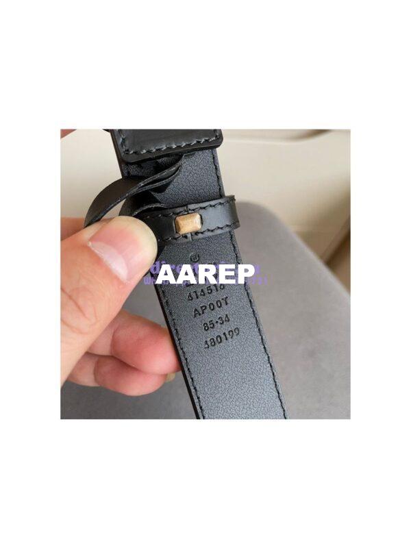 Replica Gucci Black GG Marmont Leather Belt 400593 6
