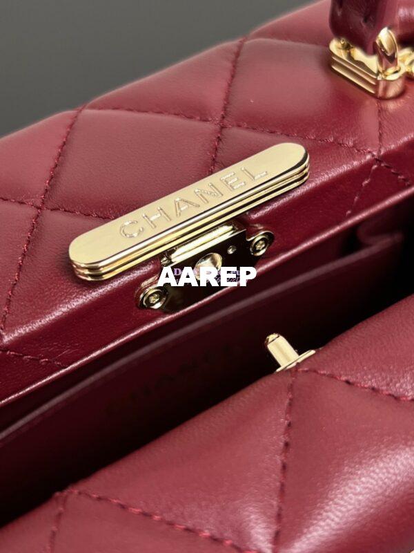 Replica Chanel Small Box Bag Lambskin AS5167 Burgundy 5