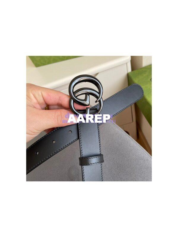 Replica Gucci Black GG Marmont Leather Belt 400593 8