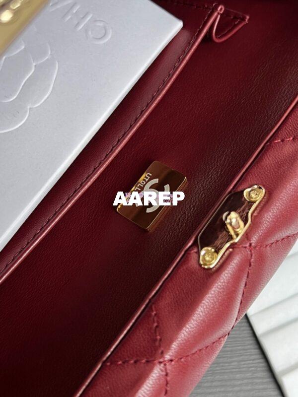 Replica Chanel Small Box Bag Lambskin AS5167 Burgundy 7