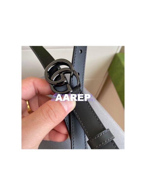 Replica Gucci Black GG Marmont Leather Belt 400593 10
