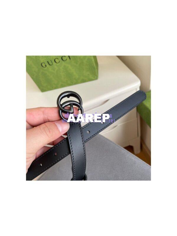 Replica Gucci Black GG Marmont Leather Belt 400593 11