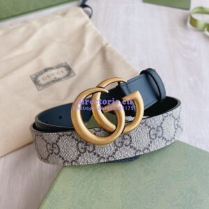 Replica Gucci GG Belt with Double G Buckle 625839 Black 2