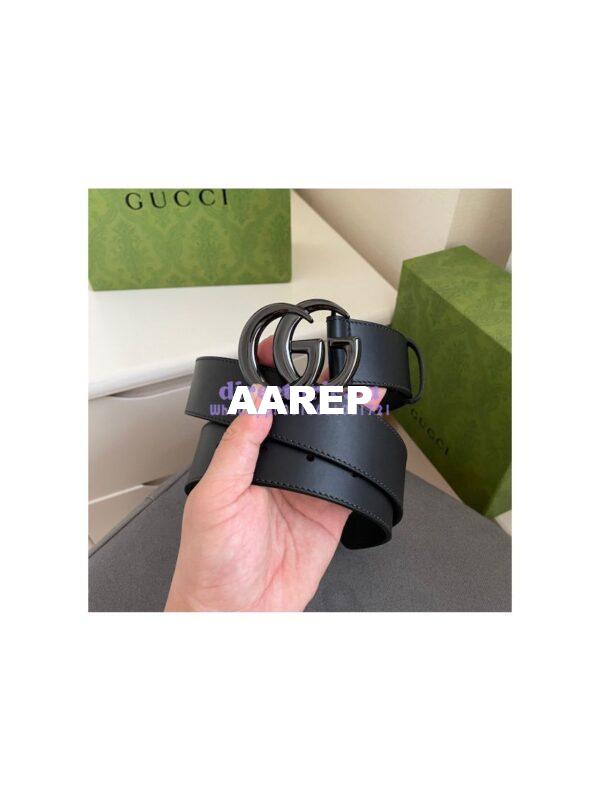 Replica Gucci Black GG Marmont Leather Belt 400593 15
