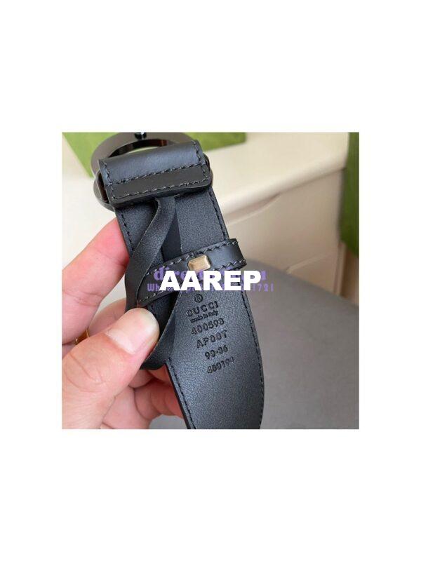 Replica Gucci Black GG Marmont Leather Belt 400593 18