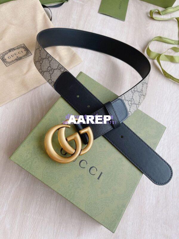 Replica Gucci GG Belt with Double G Buckle 625839 Black 9