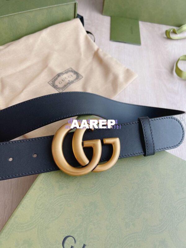 Replica Gucci GG Belt with Double G Buckle 625839 Black 11