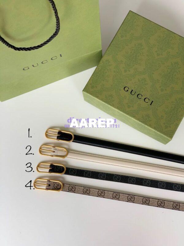 Replica Gucci Jackie Thin Leather Belt 649492
