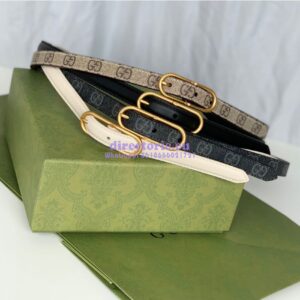 Replica Gucci Jackie Thin Leather Belt 649492 2