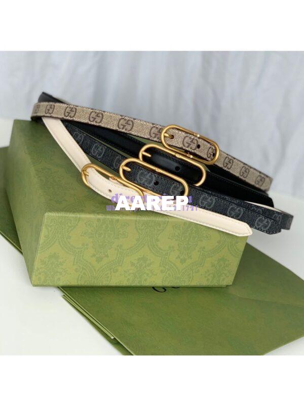 Replica Gucci Jackie Thin Leather Belt 649492 2