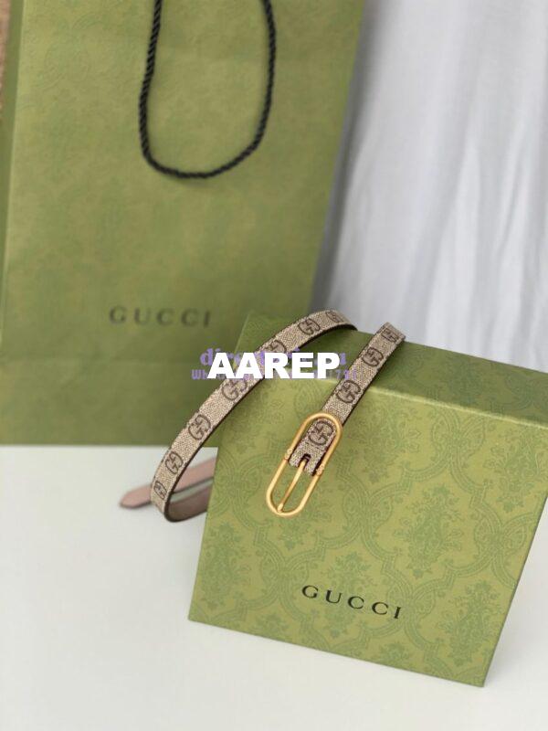 Replica Gucci Jackie Thin Leather Belt 649492 5