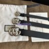 Replica Gucci Belt With Shiny Gold Double G Buckle 409417 2
