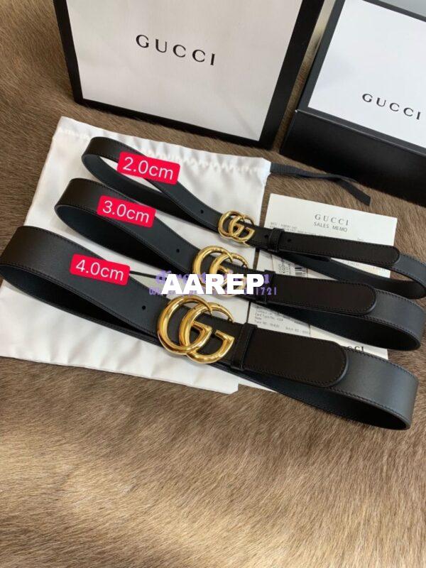 Replica Gucci Belt With Shiny Gold Double G Buckle 409417 3