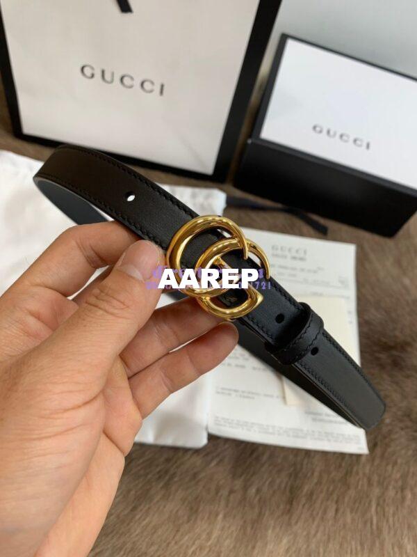 Replica Gucci Belt With Shiny Gold Double G Buckle 409417 4