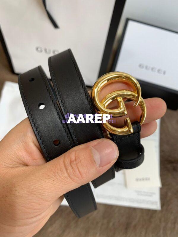 Replica Gucci Belt With Shiny Gold Double G Buckle 409417 5
