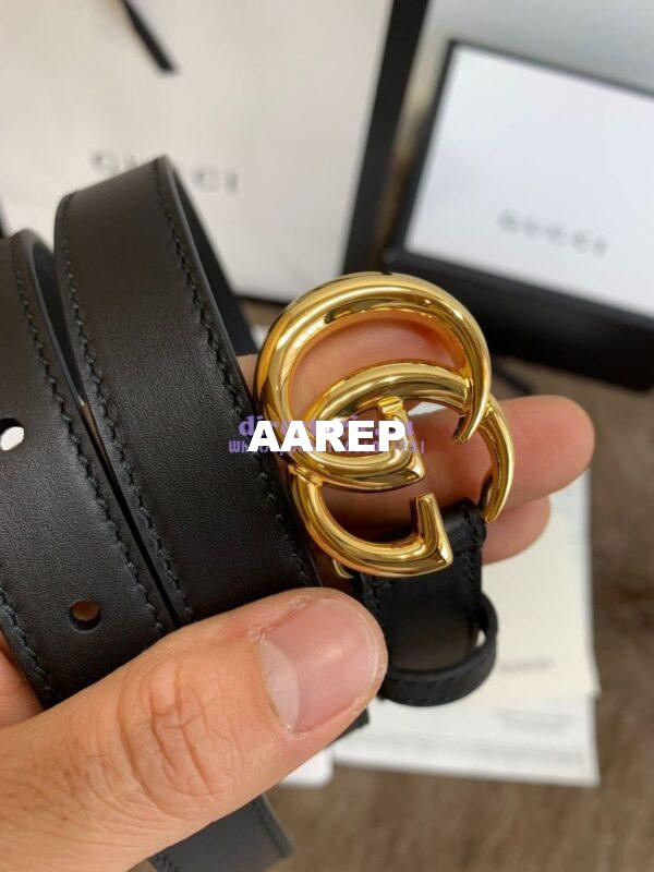 Replica Gucci Belt With Shiny Gold Double G Buckle 409417 6
