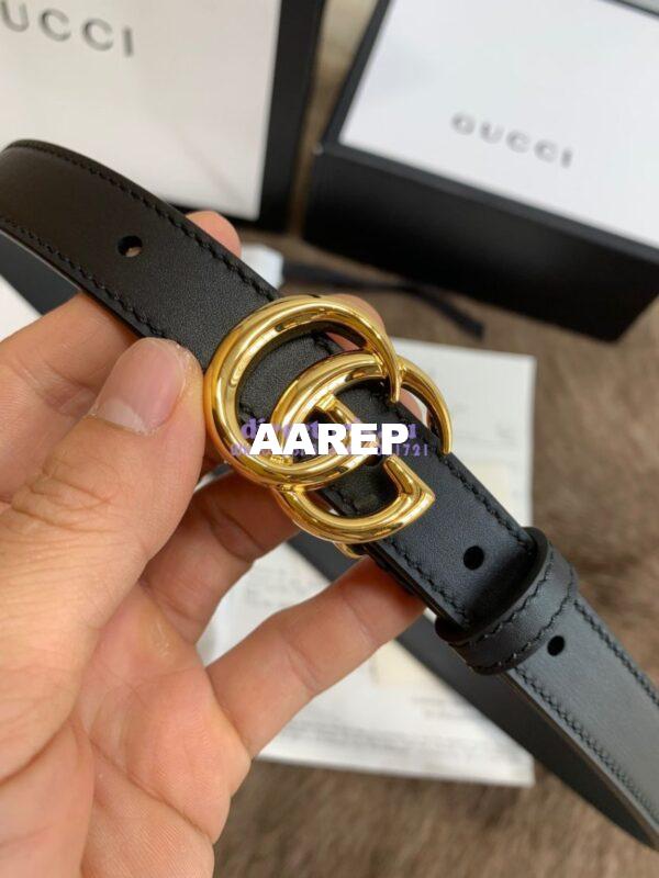 Replica Gucci Belt With Shiny Gold Double G Buckle 409417 8