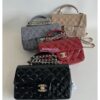 Replica Chanel Mini Flap Bag With Top Handle AS2431 in Patent Calfskin Grey with Light Gold Hardware