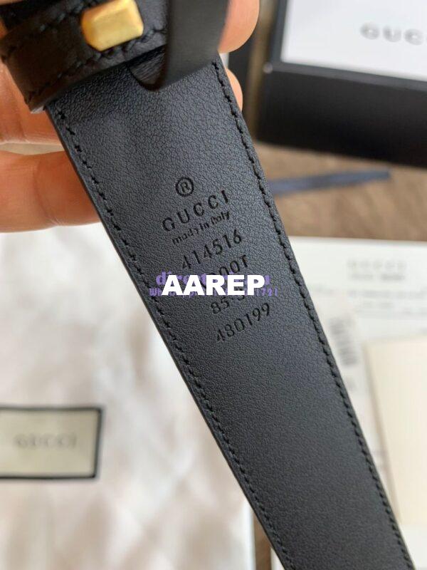 Replica Gucci Belt With Shiny Gold Double G Buckle 409417 12