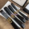 Replica Gucci Belt With Shiny Gold Double G Buckle 409417