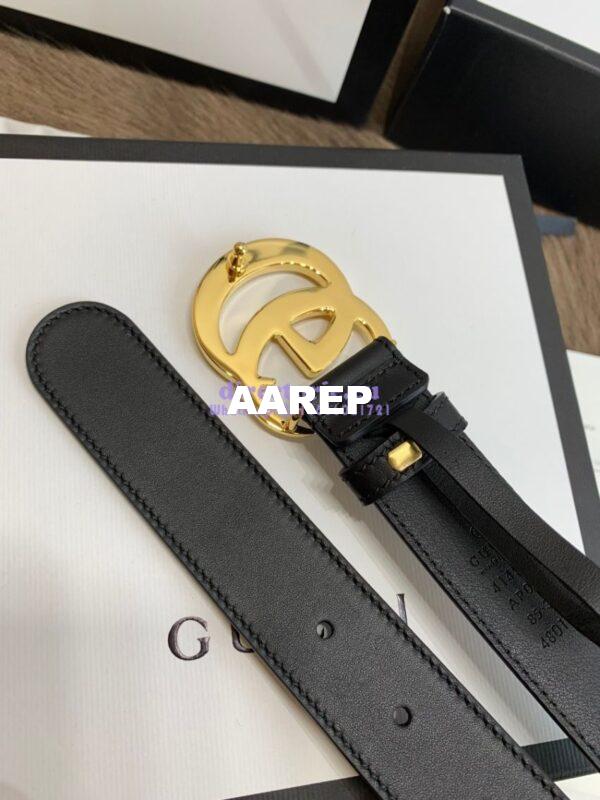Replica Gucci Belt With Shiny Gold Double G Buckle 409417 16