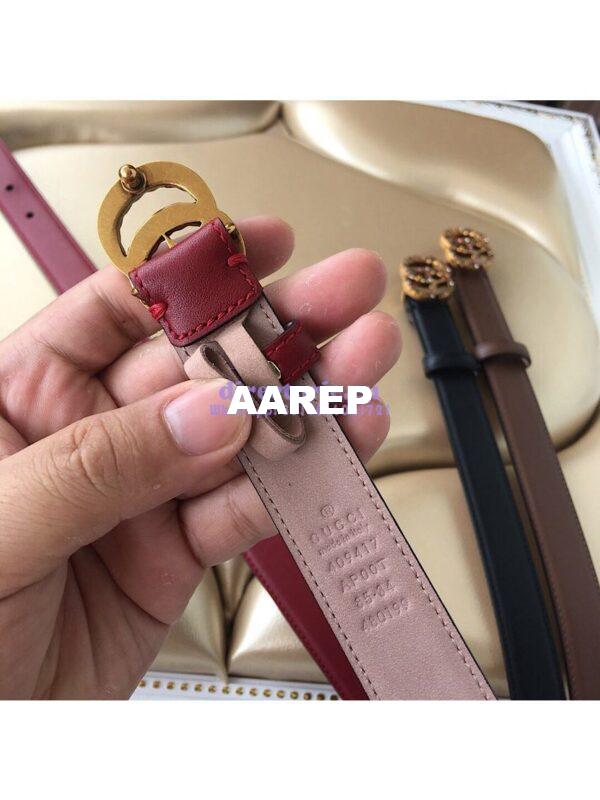 Replica Gucci Leather Belt with Multicolour Crystals Embellished Double G Buckle 476342 15