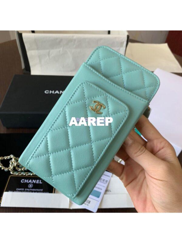 Replica Chanel Classic Clutch With Chain AP0990 Blue 2