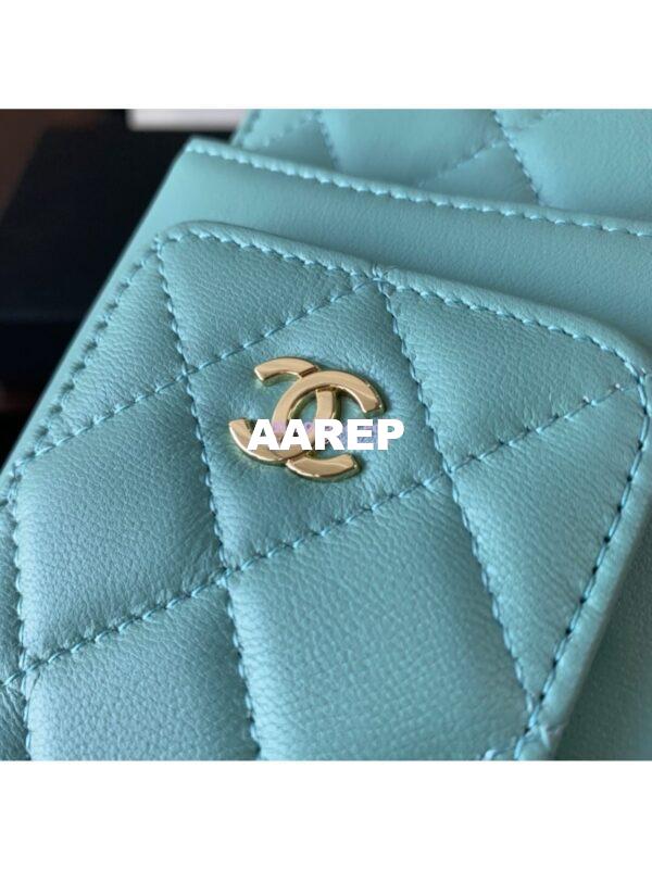 Replica Chanel Classic Clutch With Chain AP0990 Blue 3