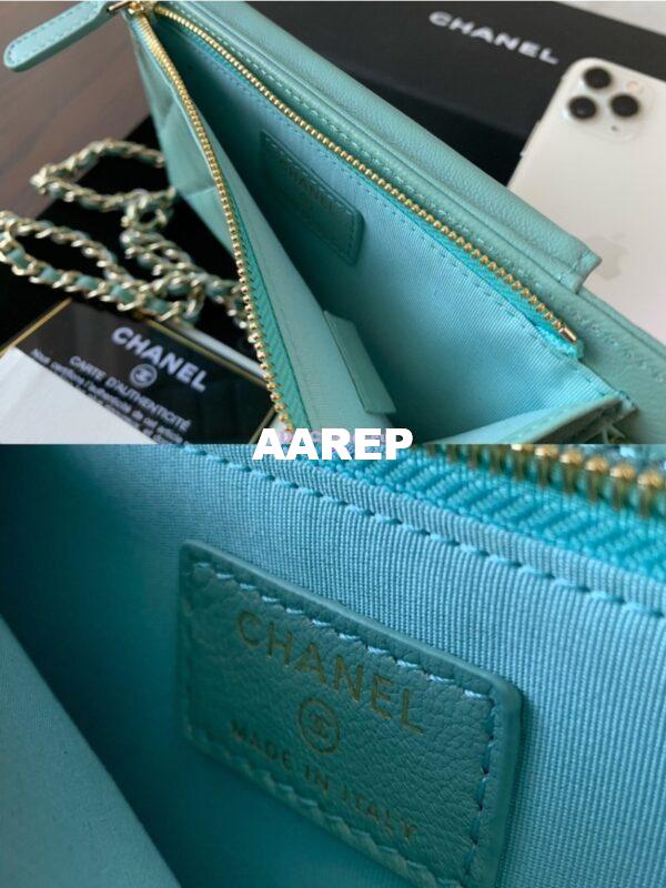 Replica Chanel Classic Clutch With Chain AP0990 Blue 9