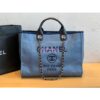 Replica Chanel A66942 Large Toile Deauville Shopping Bag in White Gold 2