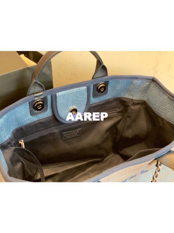Replica Chanel A66942 Large Toile Deauville Shopping Bag in Denim JeanBlue 9