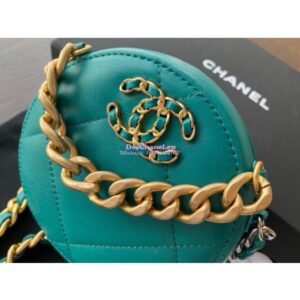 Replica Chanel 19 Clutch With Chain AP0945 Green 2