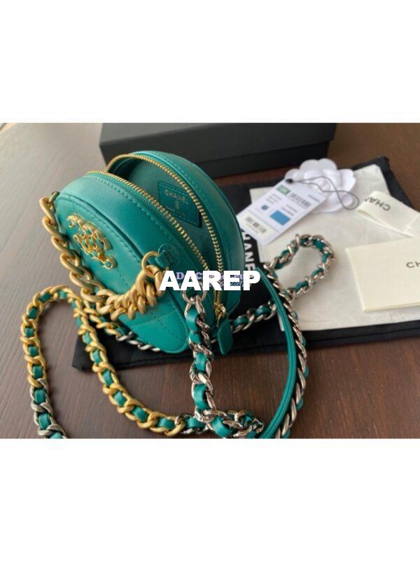 Replica Chanel 19 Clutch With Chain AP0945 Green 7