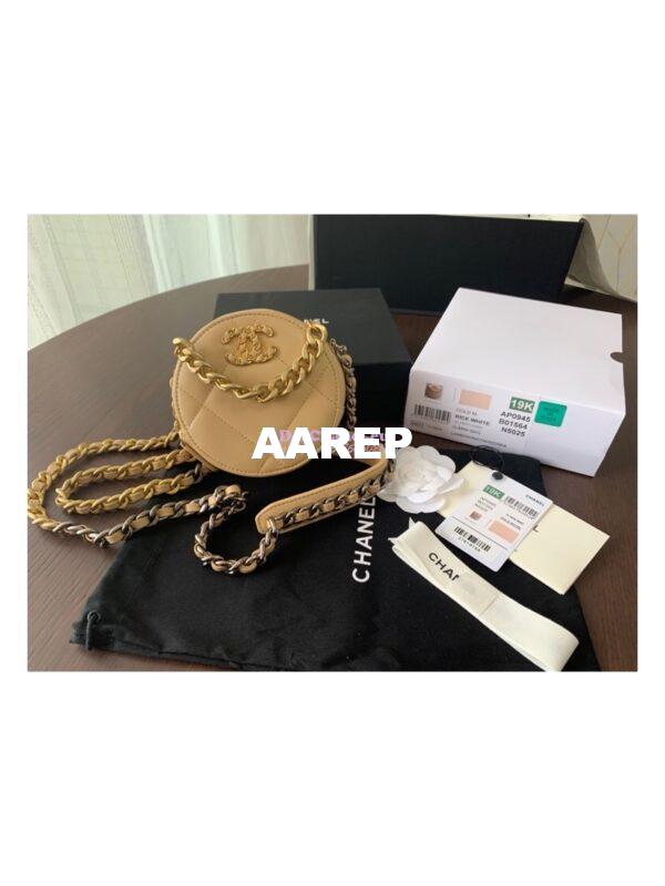 Replica Chanel 19 Clutch With Chain AP0945 Beige
