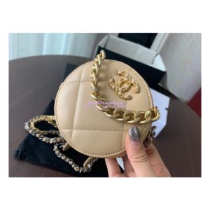 Replica Chanel 19 Clutch With Chain AP0945 Beige 2