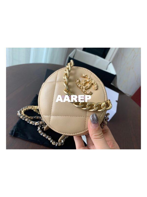 Replica Chanel 19 Clutch With Chain AP0945 Beige 2
