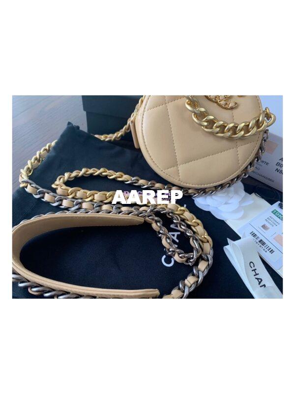 Replica Chanel 19 Clutch With Chain AP0945 Beige 5