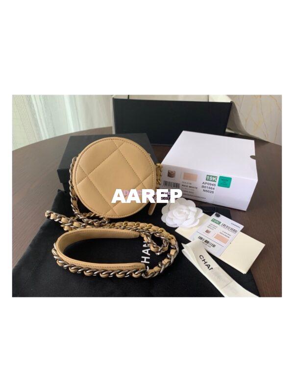 Replica Chanel 19 Clutch With Chain AP0945 Beige 6