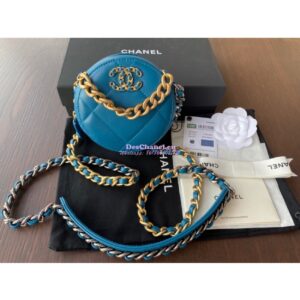 Replica Chanel 19 Clutch With Chain AP0945 Blue