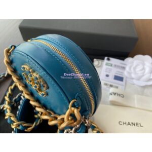 Replica Chanel 19 Clutch With Chain AP0945 Blue 2