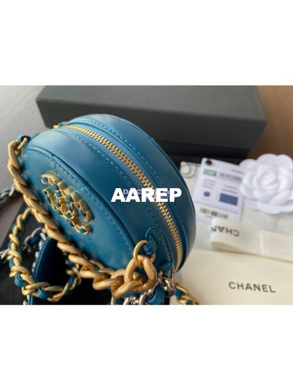 Replica Chanel 19 Clutch With Chain AP0945 Blue 4