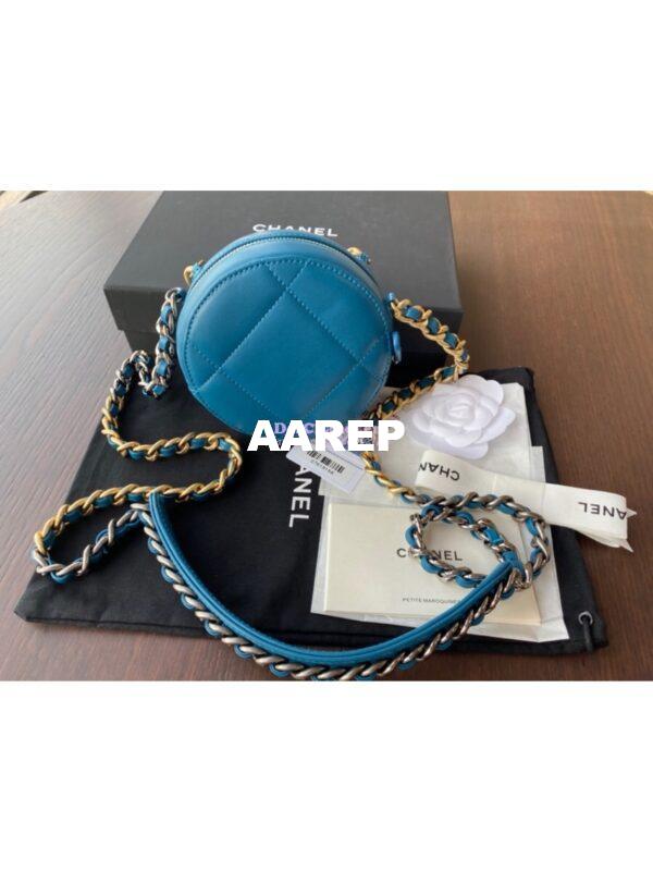 Replica Chanel 19 Clutch With Chain AP0945 Blue 5