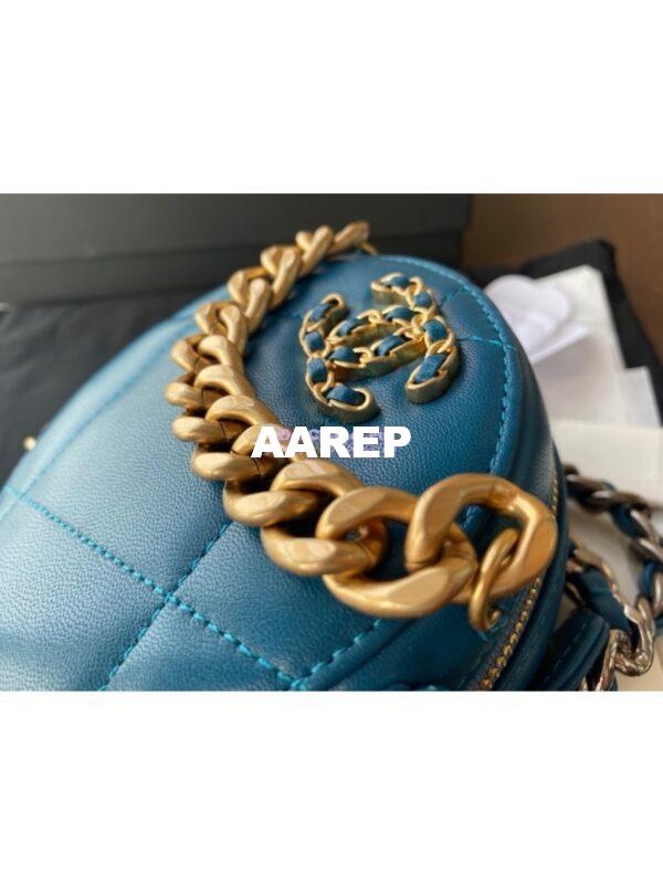 Replica Chanel 19 Clutch With Chain AP0945 Blue 6