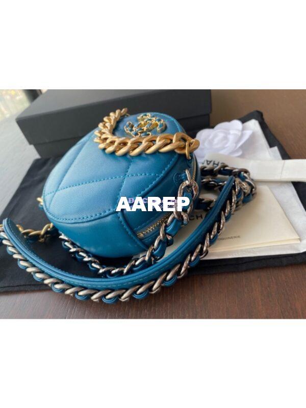 Replica Chanel 19 Clutch With Chain AP0945 Blue 7