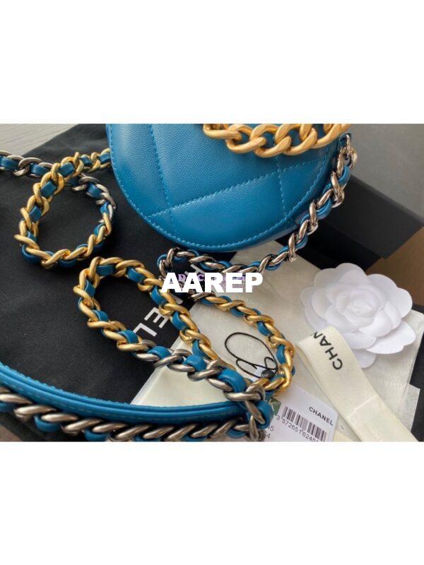 Replica Chanel 19 Clutch With Chain AP0945 Blue 10